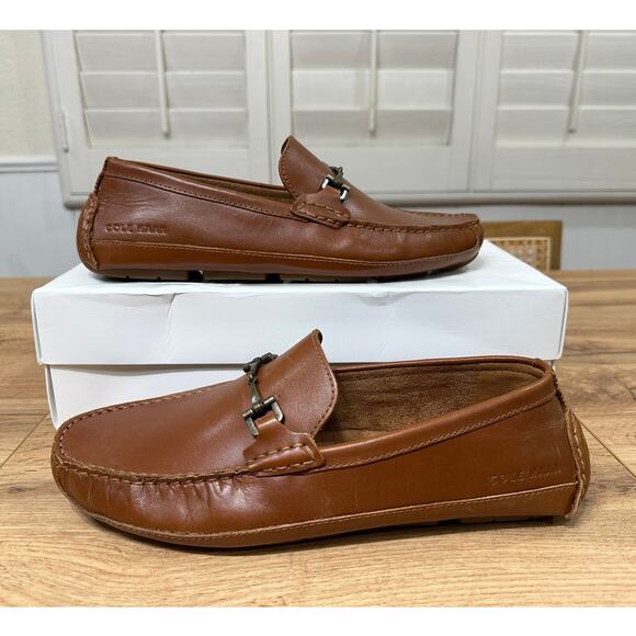 Cole Haan Men\'s Wyatt Bit Driver Loafers Chestnut British Tan Leather Size 9 NIB main image 11